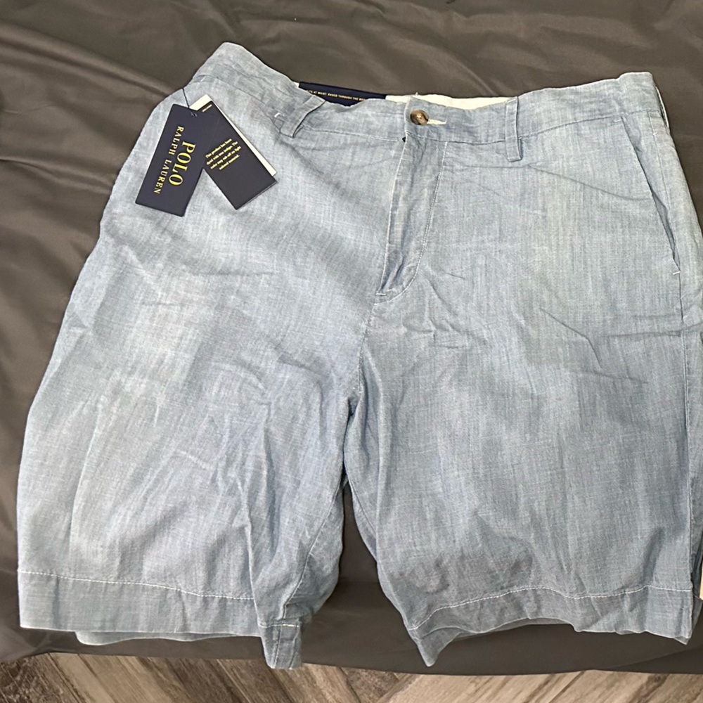 Size 32 Light Blue Polo Dress Shorts